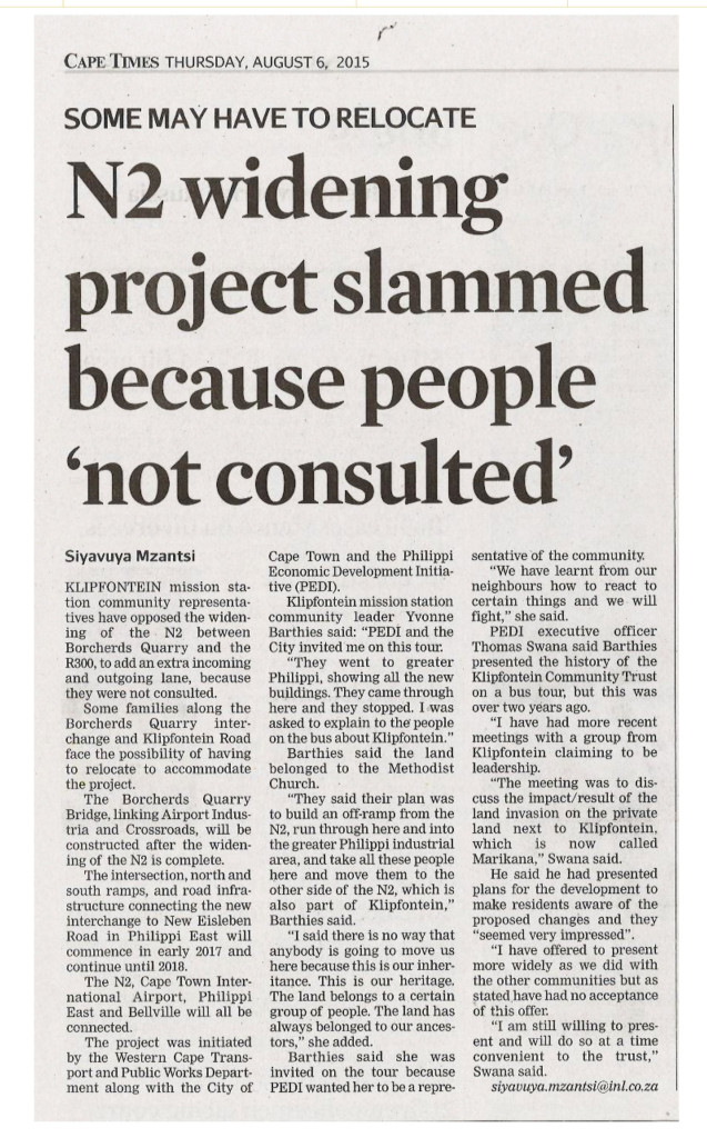 Cape Times 6 August 2015